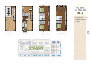 Thiết kế mặt bằng nhà ở hỗn hợp Shophouse S1-A La Casta Văn Phú, Hà Đông, Hà Nội của chủ đầu tư HiBrand